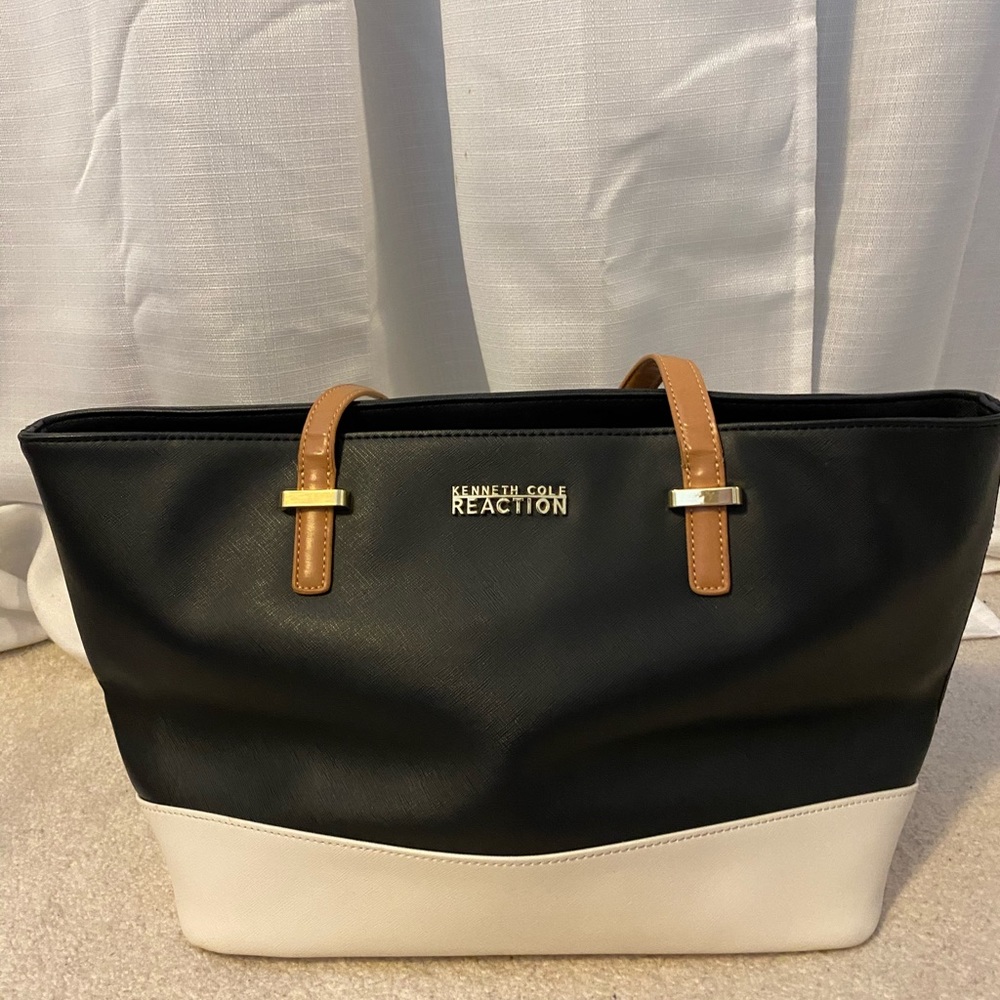 Black and white purse